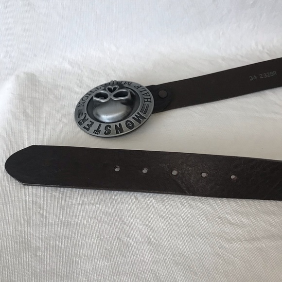 Monster Half Marathon Buckle Justin Leather Belt - Picture 4 of 10